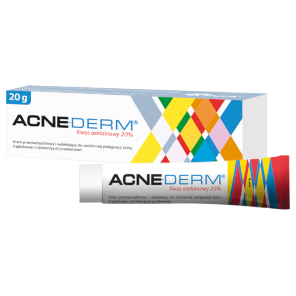 Acne-derm, krem przeciwtrądzikowy i wybielający, 20 g