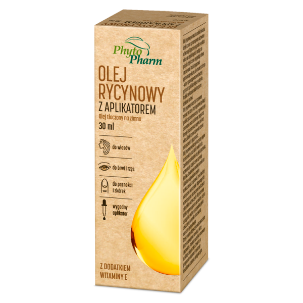 Olej rycynowy z dodatkiem witaminy E z aplikatorem, 30 ml