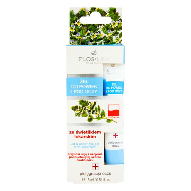 Floslek Pharma, żel do powiek i pod oczy ze świetlikiem lekarskim, 15 ml