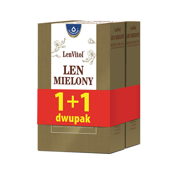 Len Vitol, len mielony, odtłuszczony (siemię lniane) 200 g + 200 g