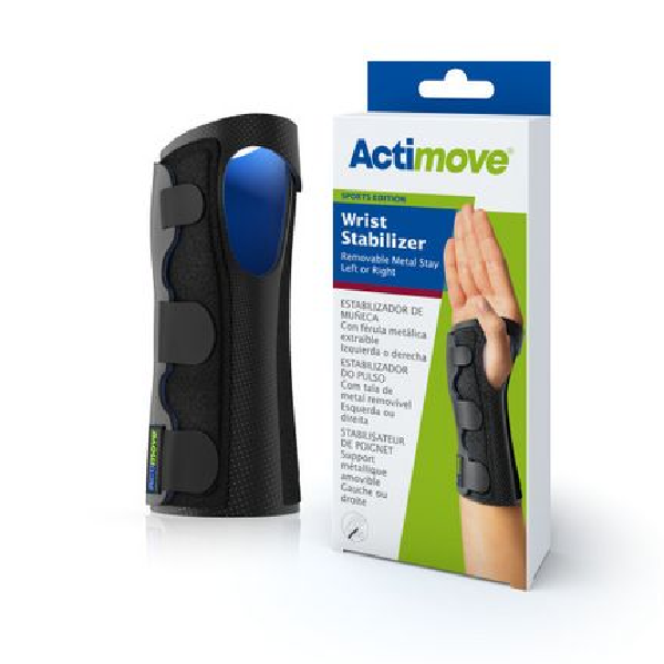 Actimove Orteza stabilizująca nadgarstek lewy lub prawy, czarna, rozmiar. M
