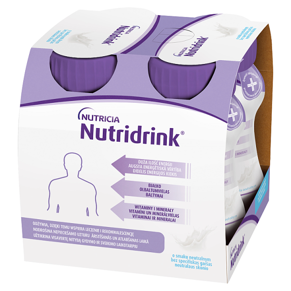 Nutridrink o smaku neutralnym, 4 x 125 ml