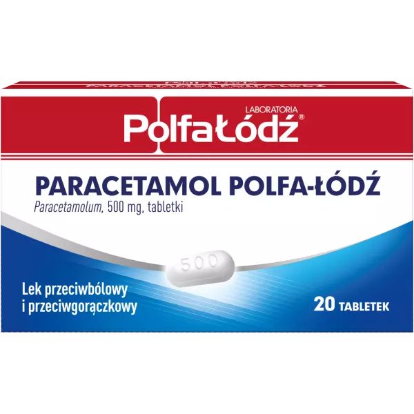 Paracetamol PolfaŁódź, 500 mg, 20 tabletek Apteline.pl