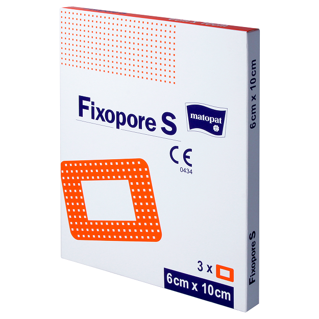 Fixopore S, 6 x 10 cm, opatrunek włókninowy z wkładem chłonnym, 3 ...