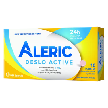 Aleric Deslo Active 5 mg, 10 tabletek ulegających rozpadowi w jamie ustnej 