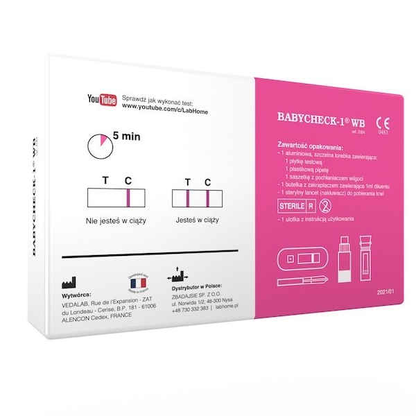 Test ciążowy z krwi BABYCHECK1 WB Apteline.pl
