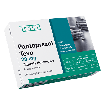 Pantoprazol Teva 20 mg, 14 dojelitowych | Apteline.pl