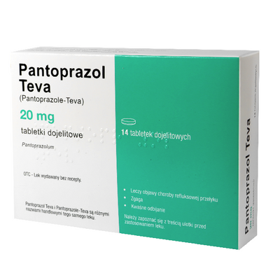 Pantoprazol Teva mg, 14 tabletek dojelitowych Inpharm) | Apteline.pl