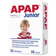 Apap Junior 250 mg, granulat, 10 saszetek