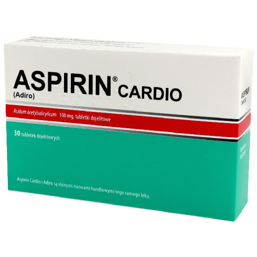 Aspirin Cardio 100 mg, 30 tabletek (import równoległy Inpharm .