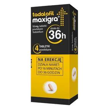 Tadalafil Maxigra 10 mg, 4 tabletki powlekane