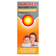 Nurofen dla dzieci Forte 200 mg/5 ml, smak pomarańczowy, zawiesina doustna, 100 ml